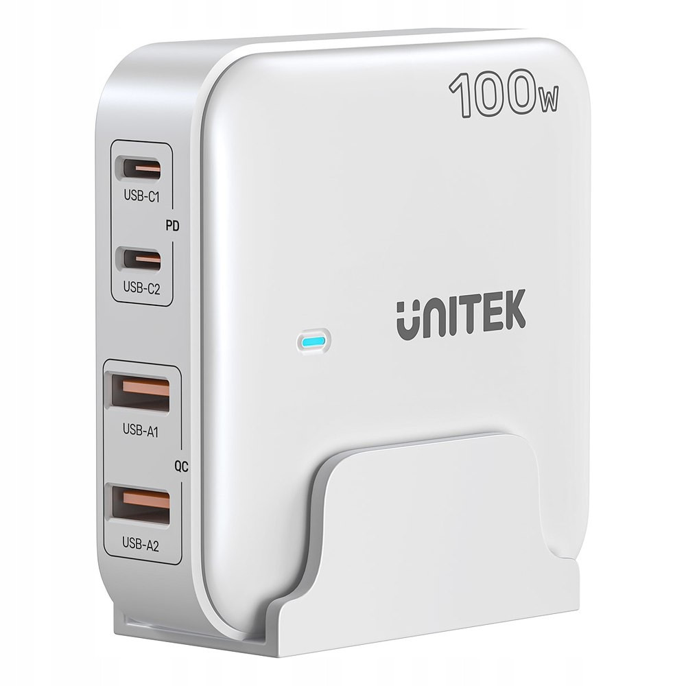 Unitek GaN 100W stolní nabíječka 2xUSB-A 2xUSB-C