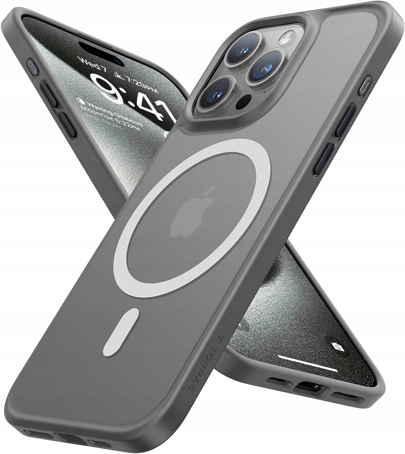Zadní Kryt Torras pro Apple Iphone 15 Pro šedá kryt pouzdro matné