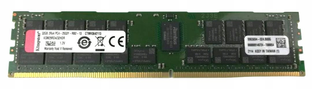 Paměť Kingston 32GB DDR4 2933MHz Rdimm Ecc server