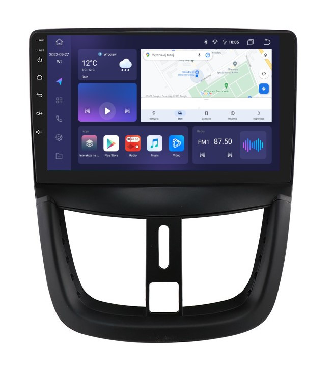 Navigace Rádio 2DIN Android Peugeot 207 3/32 Gb Dsp Carplay