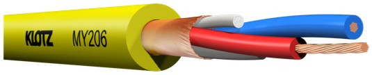 Mikrofonní Kabel Symetrický Klotz MY206 100m Celá Role Cívka Žlutá