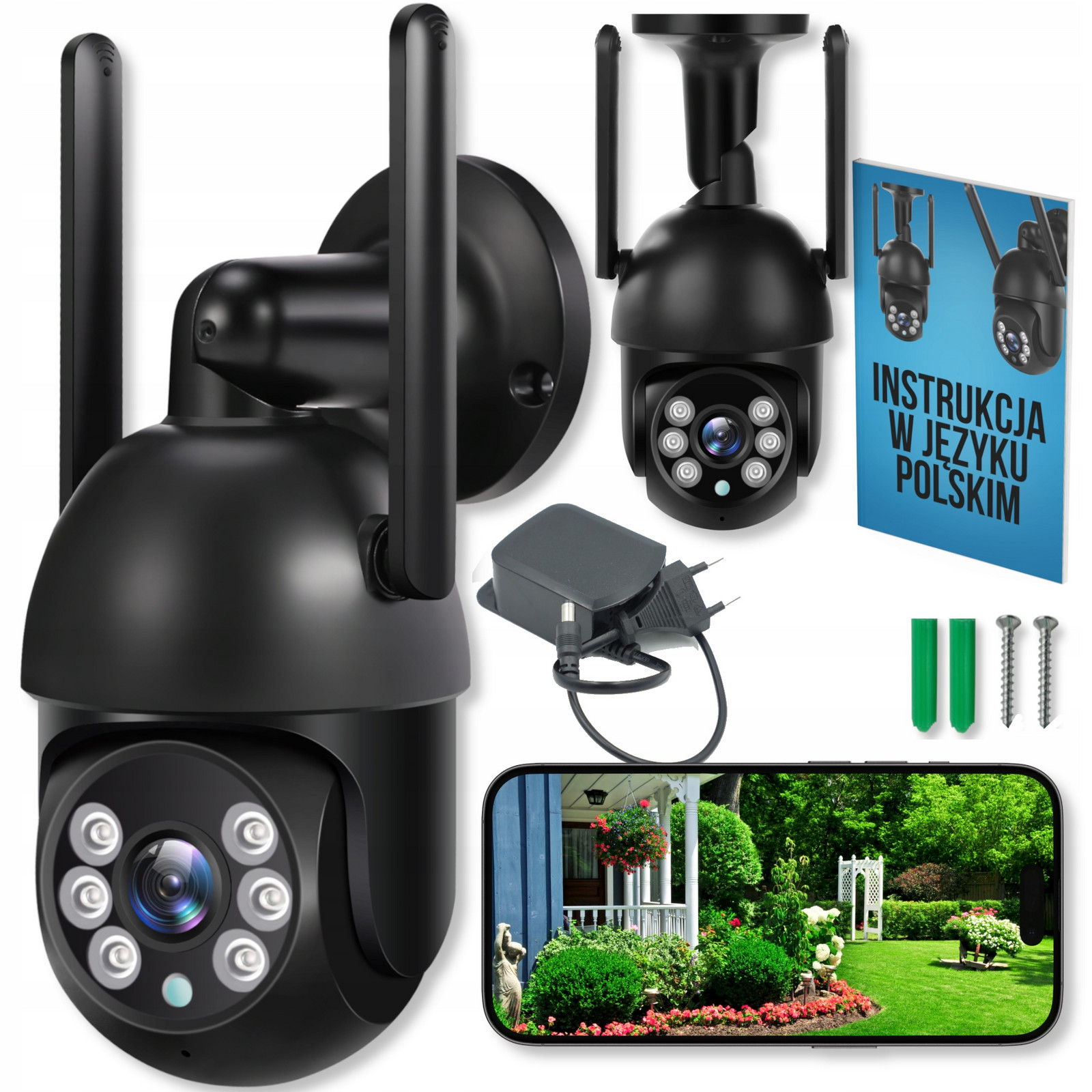 Venkovní Wifi Kamera Otočná Bezdrátová Pro Domácí Monitoring 8MPX Uhd