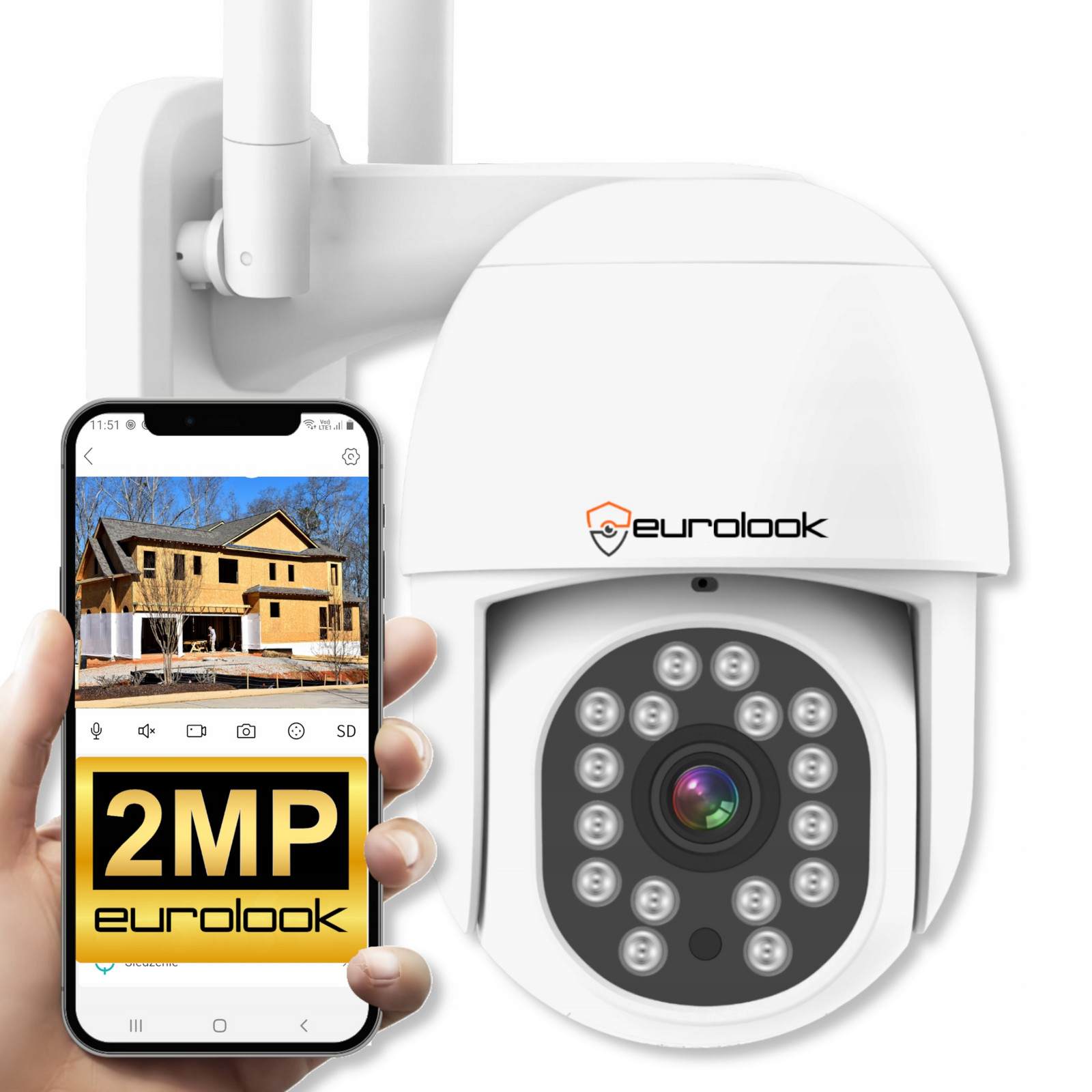 Otočná Venkovní Kamera Ip Wifi 2MP 4X Zoom Ir