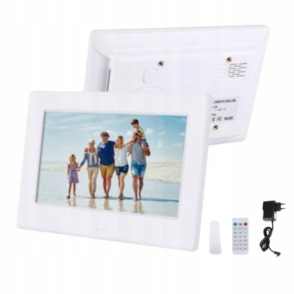 Digitální Fotorámeček Budík Přehrávač Filmů Led Tft 1024X600 Hd 7