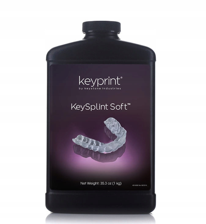 Zubní Uv pryskyřice Keyprint KeySplint Soft 1kg 1l pro 3D tiskárnu