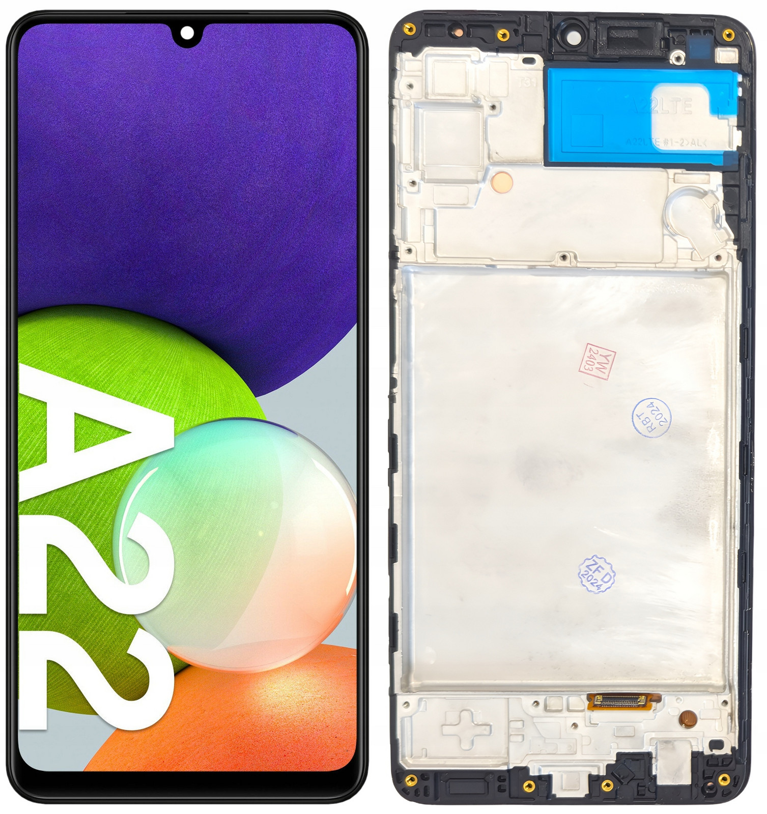 LCD Displej Obrazovka Pro Samsung A22 4G Oled Rámeček