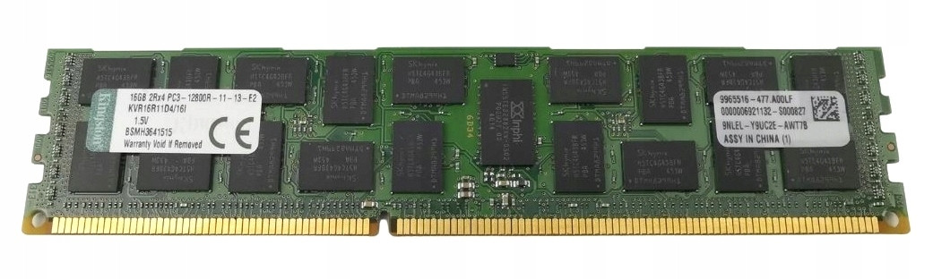 Paměť Kingston 16GB DDR3 1600MHz Rdimm Ecc server