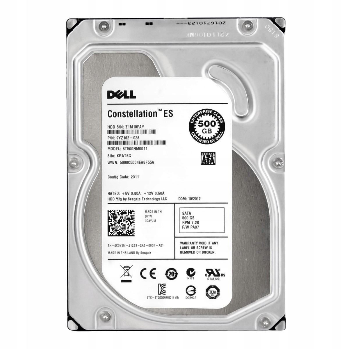 Dell 0C3YJM 500GB 7.2K 64MB Sata III 3.5'' ST500NM0011