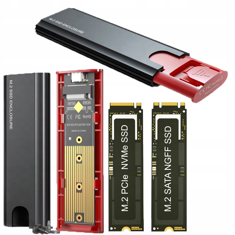 Pouzdro Ssd NVMe M.2 Pcie na Usb 3.1 Typ C