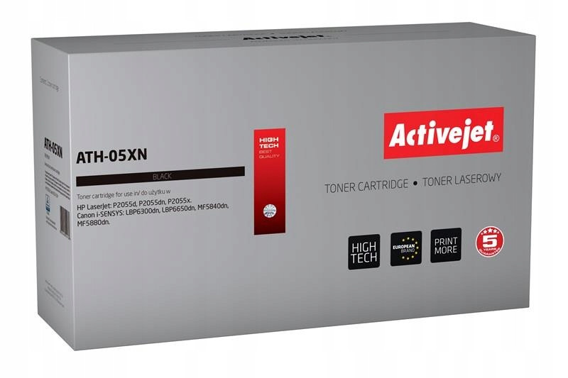 Toner Activejet ATH-05XN Černý (náhrada Hp CE505X Canon CRG-719H)