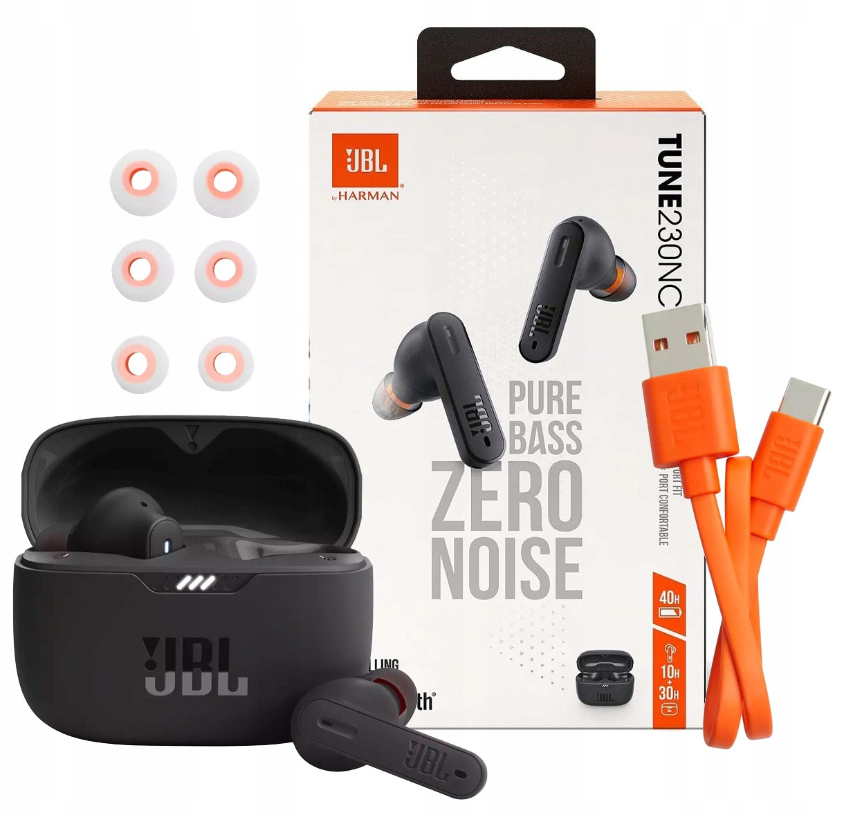 In-ear Sluchátka Jbl Tune 230NC Tws Pure Bass Anc IPX4 Černá S Pouzdrem