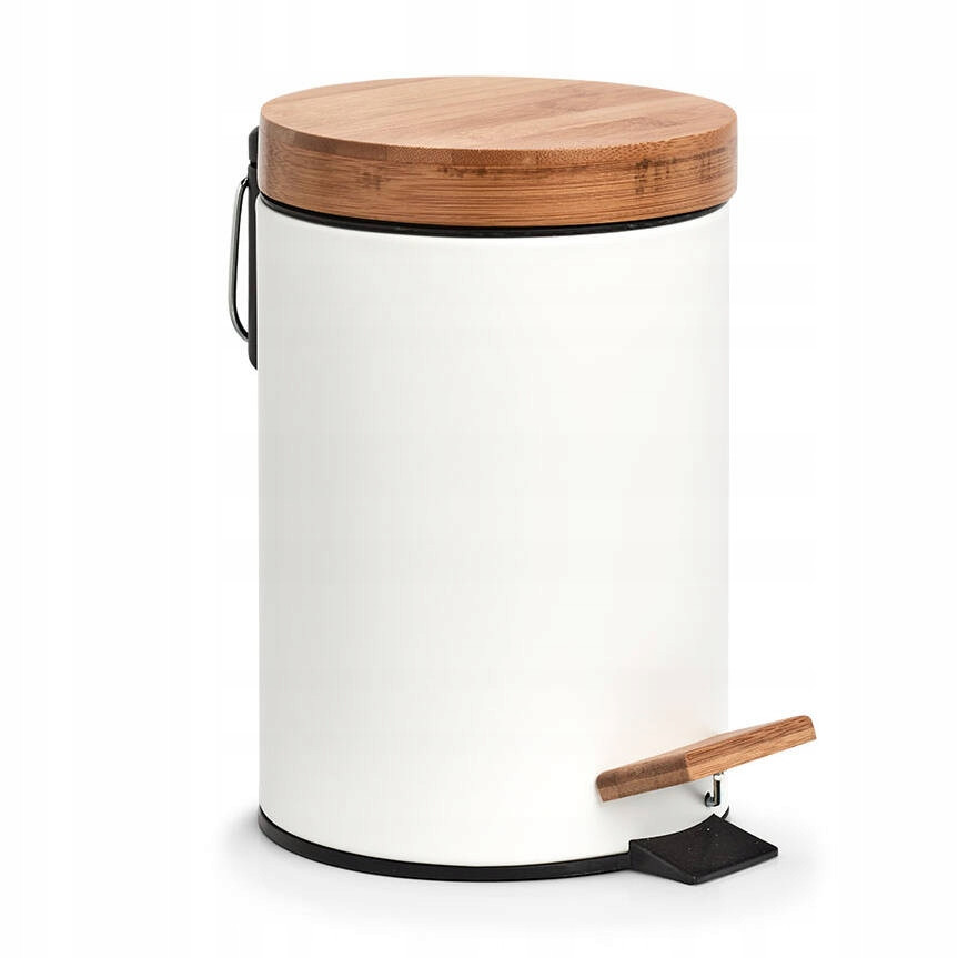 Koupelnový Koš Z Kovu S Bambusovým Víkem, Ø 16,8 CM, Zeller