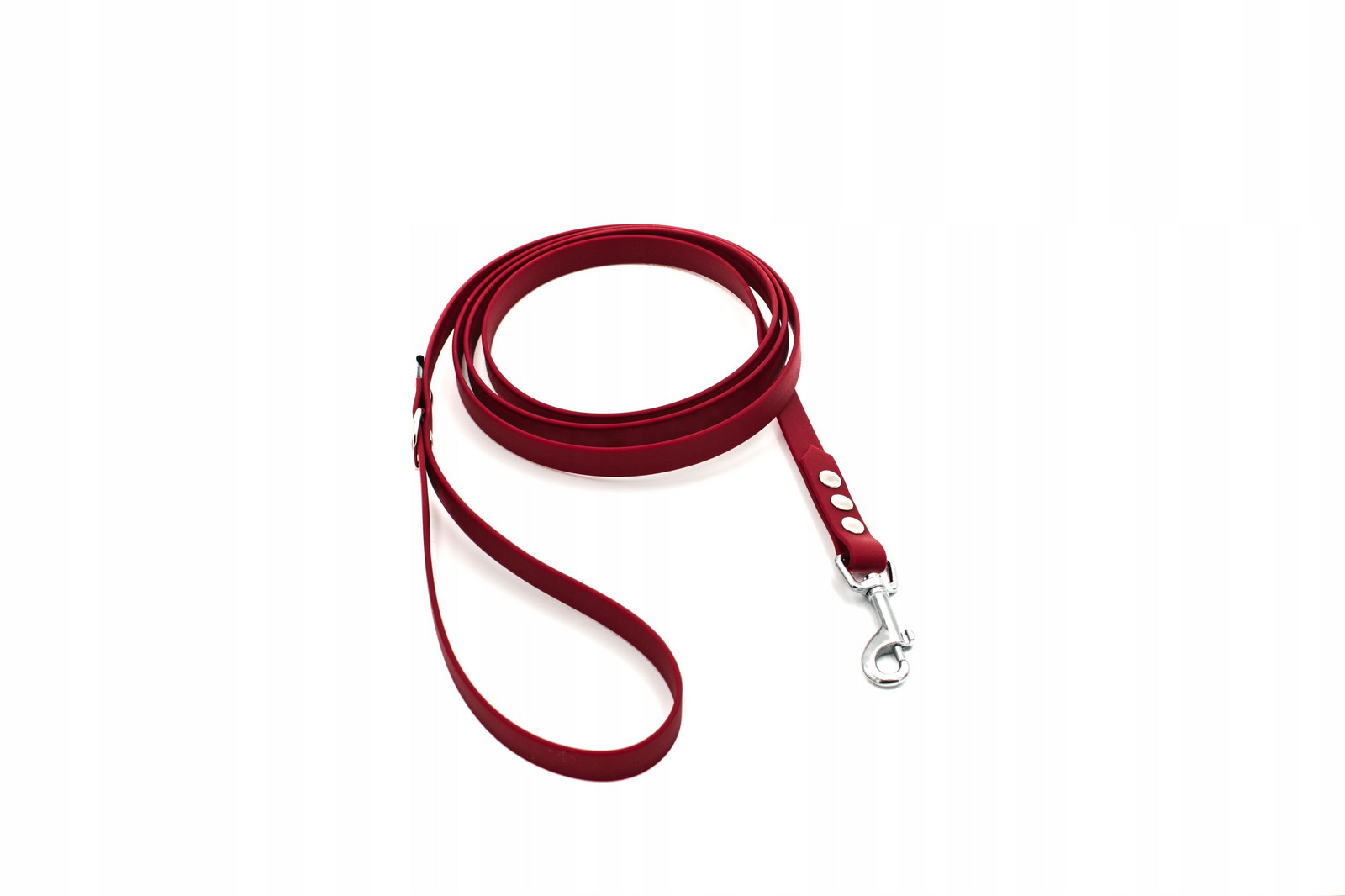 Vodítko pro psa klasické městské vodotěsné 200 cm červené bordó Psiamać