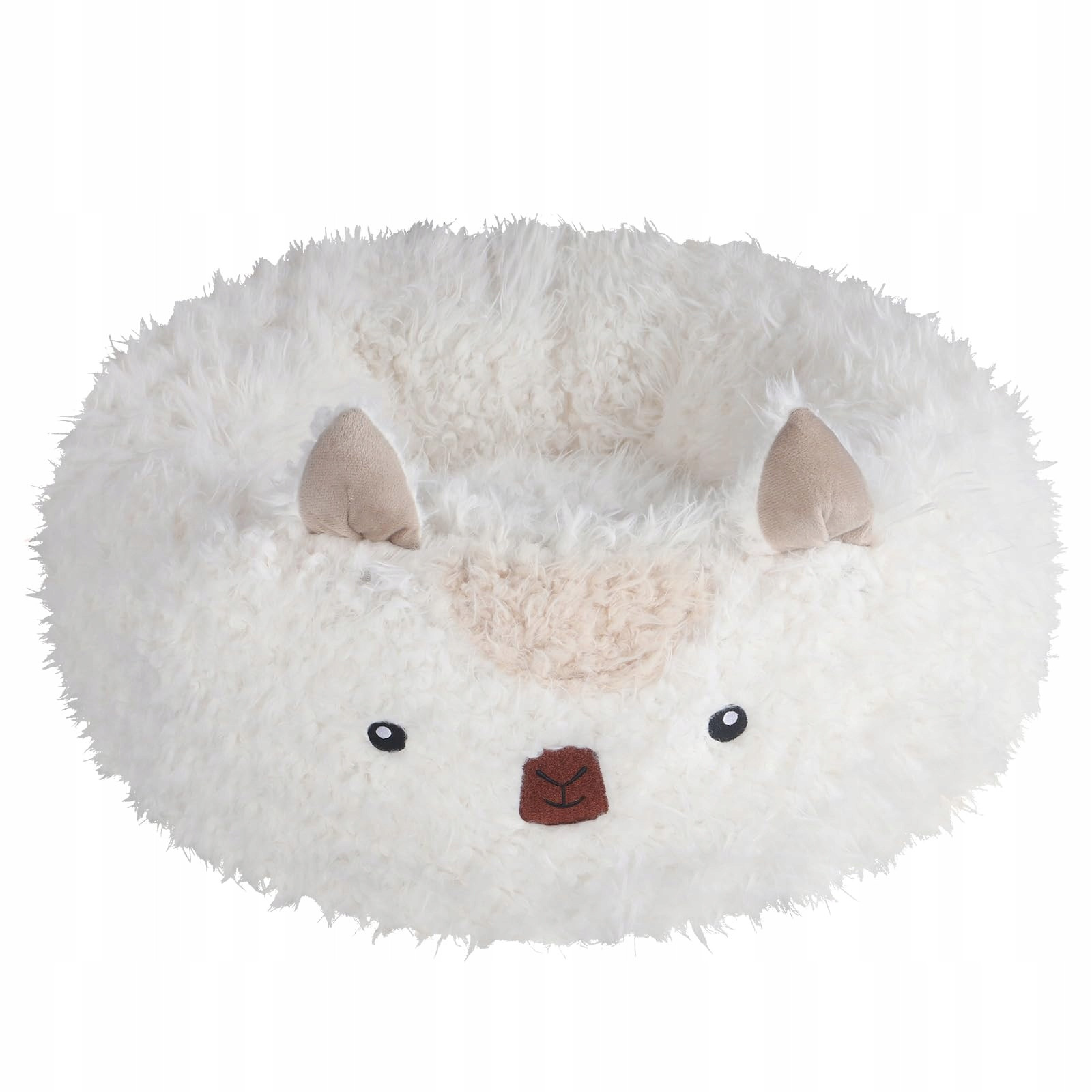 Plyšové pelíšek pro psa 50 cm Střední Bílá Alpaka Měkké