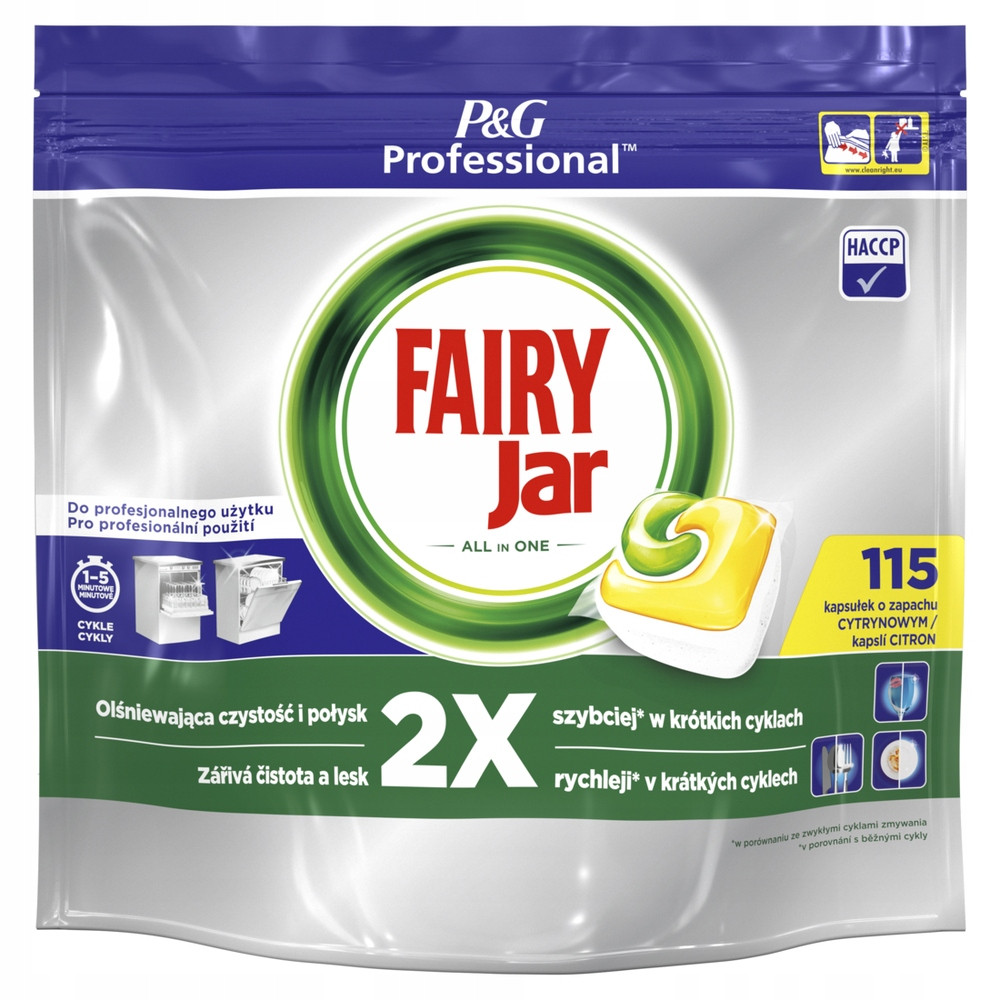 Fairy Jar Professional Allin1 kapsle do myčky 115 ks Lemon