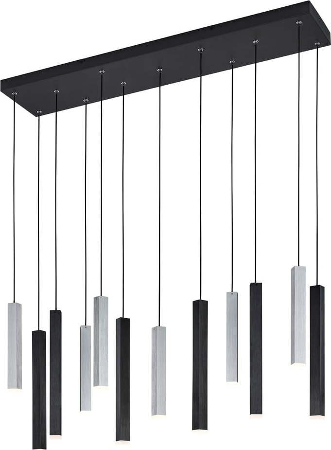 Černé LED závěsné svítidlo s hlasovým ovládáním/s ovládáním pomocí mobilní aplikace s kovovým stínidlem Civeto – CINQUE