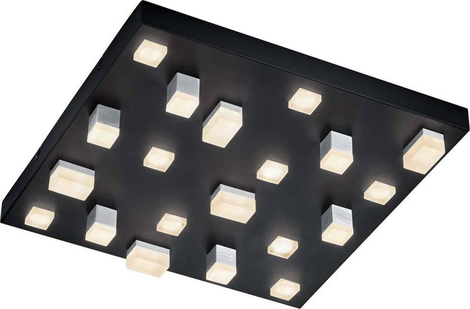 Černé LED stropní svítidlo s kovovým stínidlem 45x45 cm Civeto – CINQUE