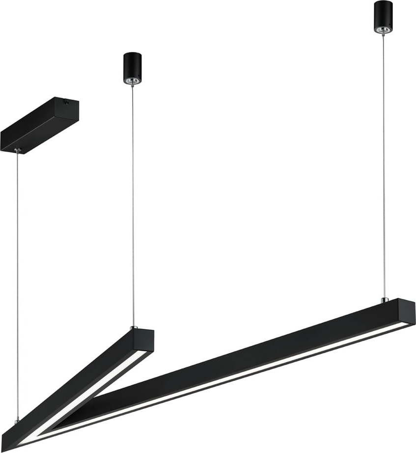 Černé LED závěsné svítidlo s hlasovým ovládáním/s ovládáním pomocí mobilní aplikace s kovovým stínidlem Cicanto – CINQUE