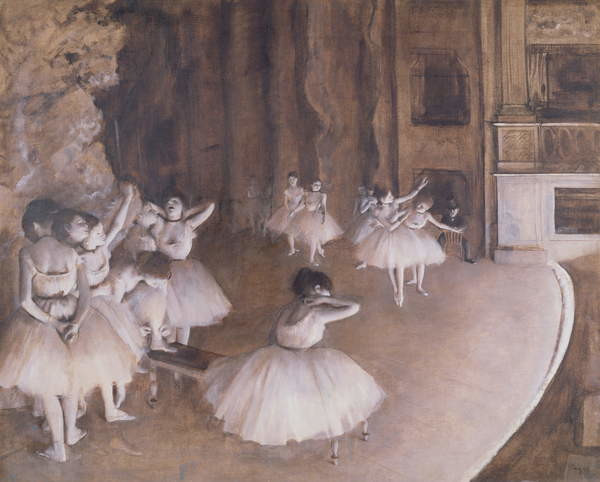 Edgar Degas Edgar Degas - Obrazová reprodukce Ballet Rehearsal on the Stage, 1874, (40 x 30 cm)
