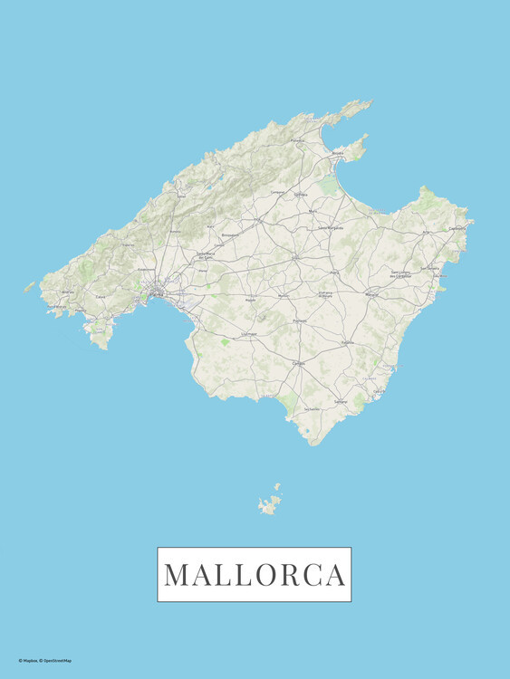 POSTERS Mapa Mallorca color, (30 x 40 cm)