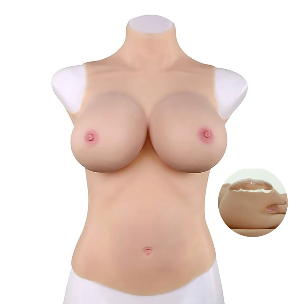 Silikonová prsa C - prodloužený trup (silikonová výplň)