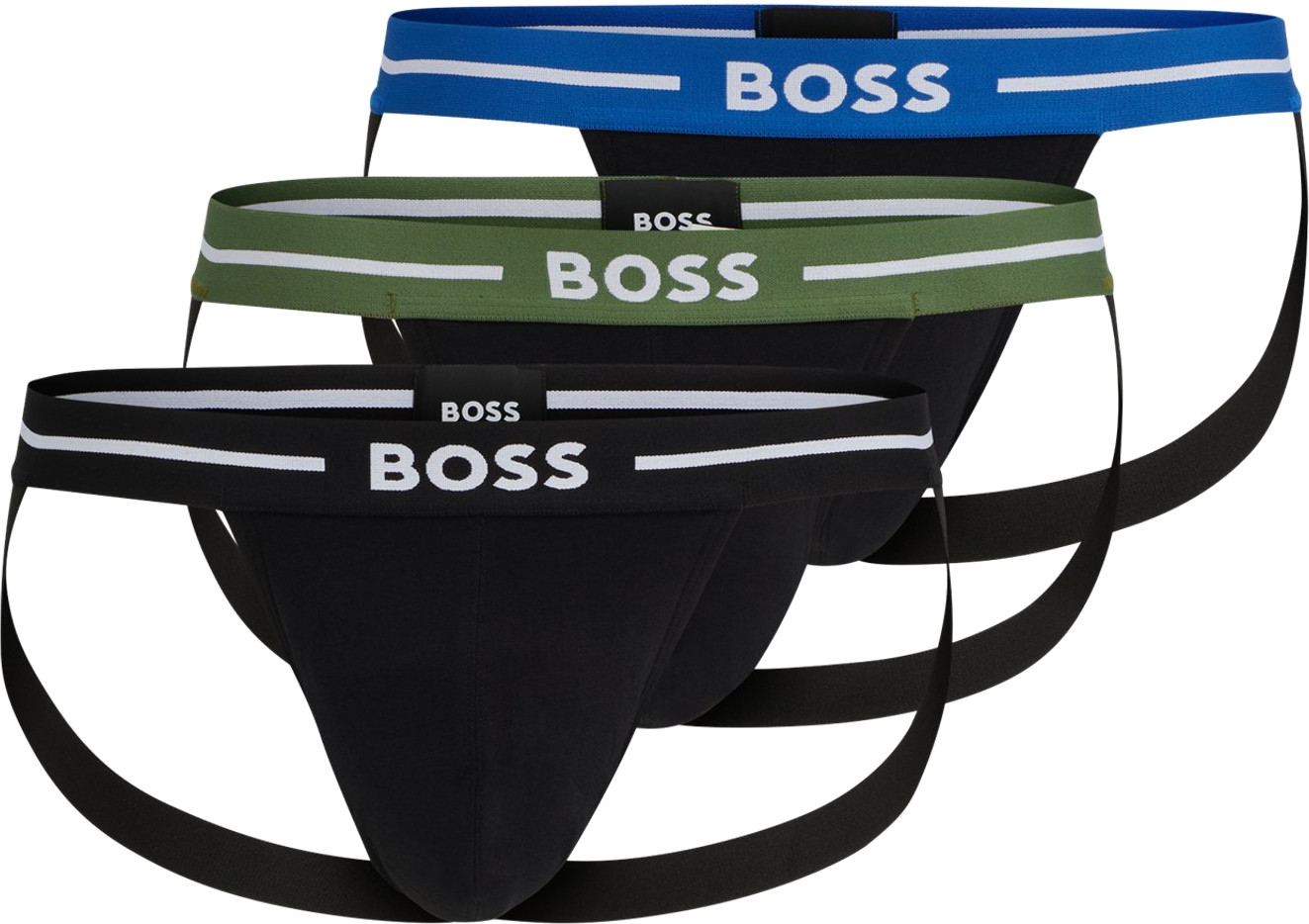 Hugo Boss 3 PACK - pánské slipy BOSS JOCK STRAP 50514965-965 M