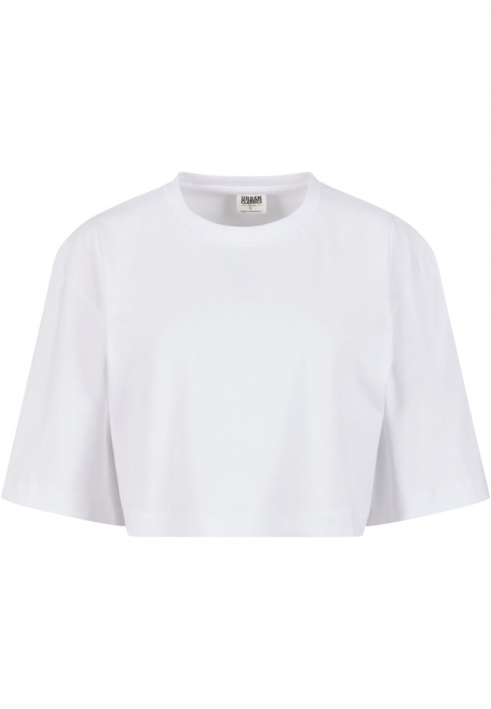 Ladies Heavy Organic Oversized Cropped Tee - white 3XL