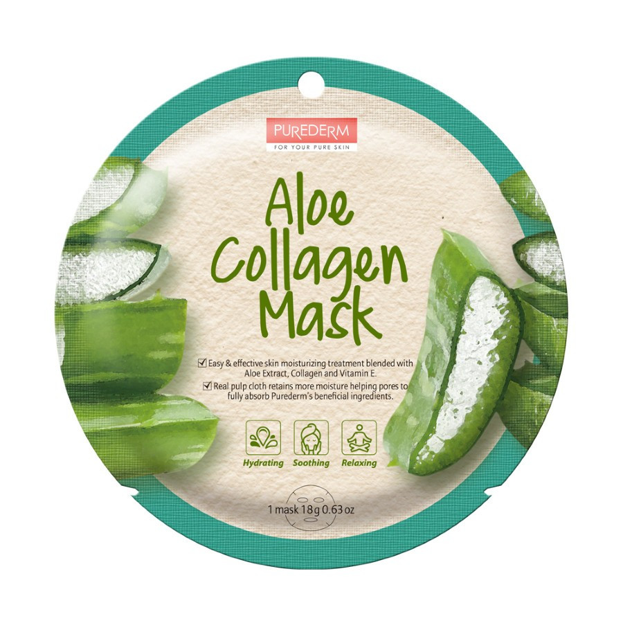 Purederm Aloe Collagen Mask-C Maska Na Obličej 1 kus