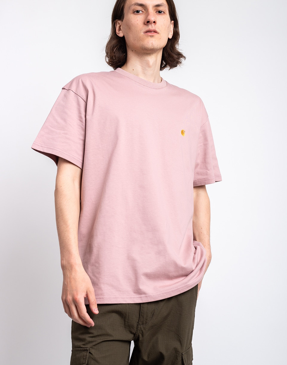 Carhartt WIP S/S Chase T-Shirt Glassy Pink/Gold M