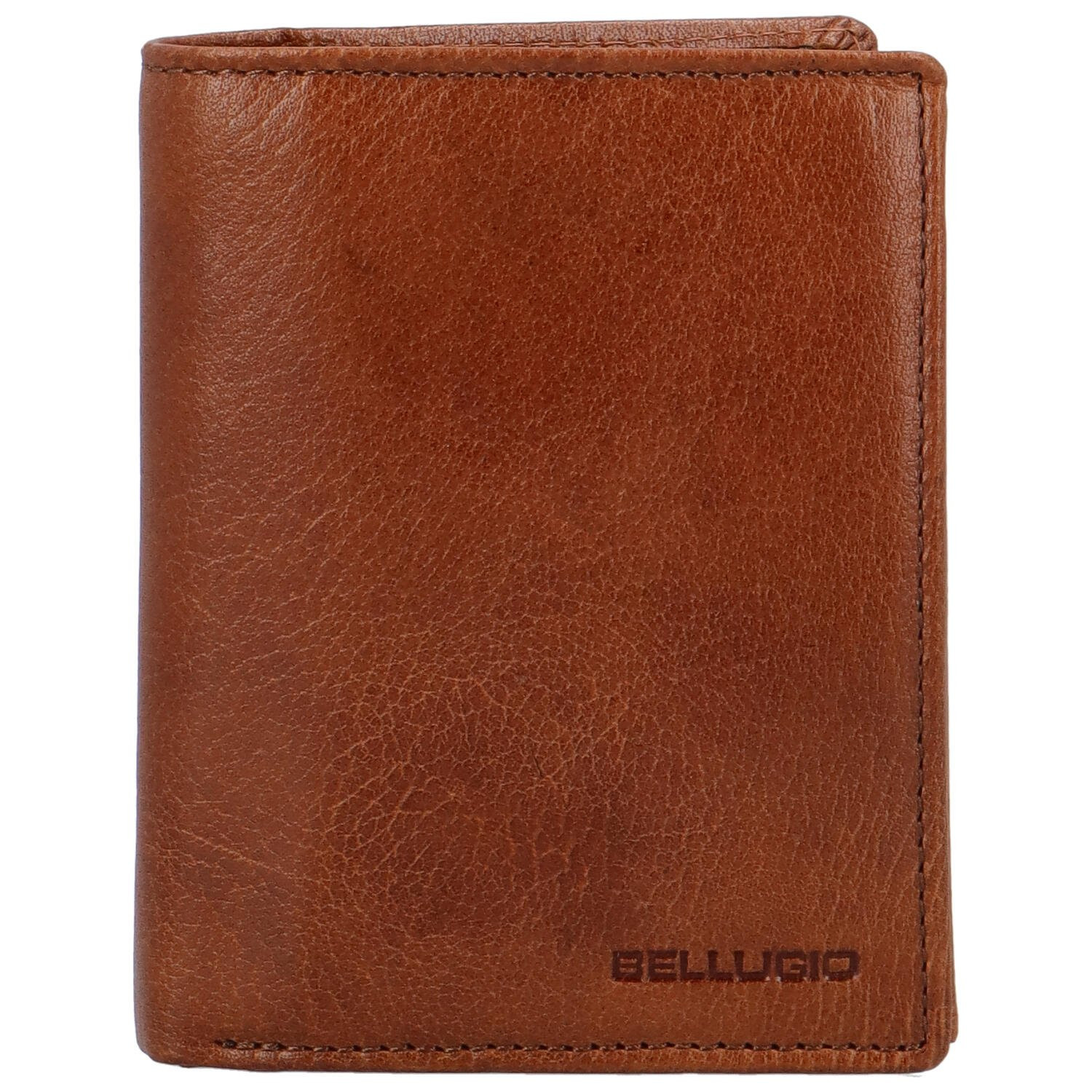 Pánská kožená peněženka na výšku Bellugio Levian, koňaková