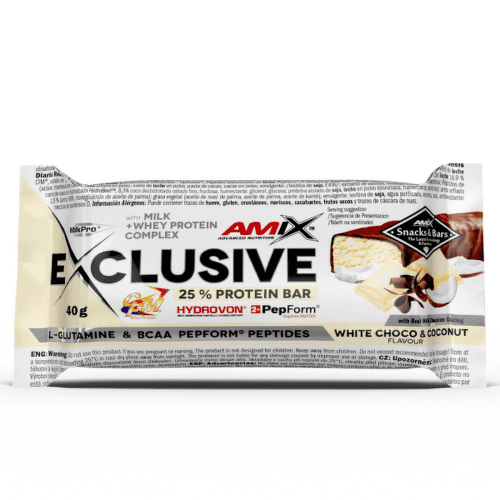 Amix Exclusive Protein Bar 40 g white choco coconut