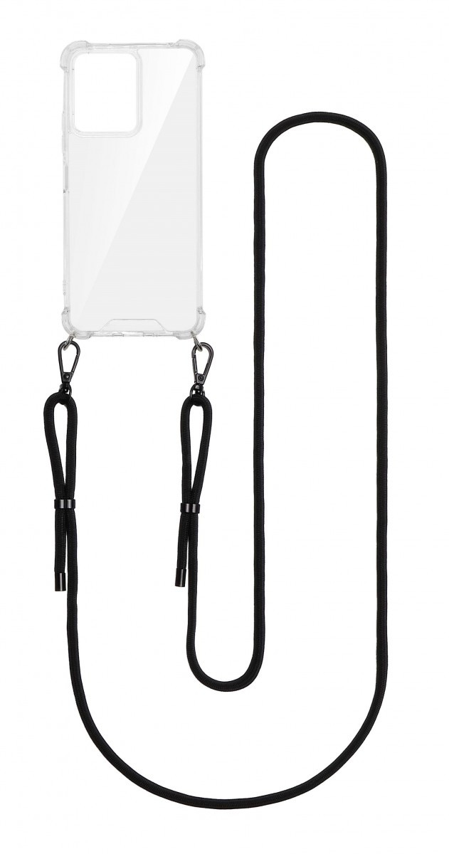 Kryt TopQ Armor Xiaomi Redmi 13C s černou šňůrkou průhledný 120402