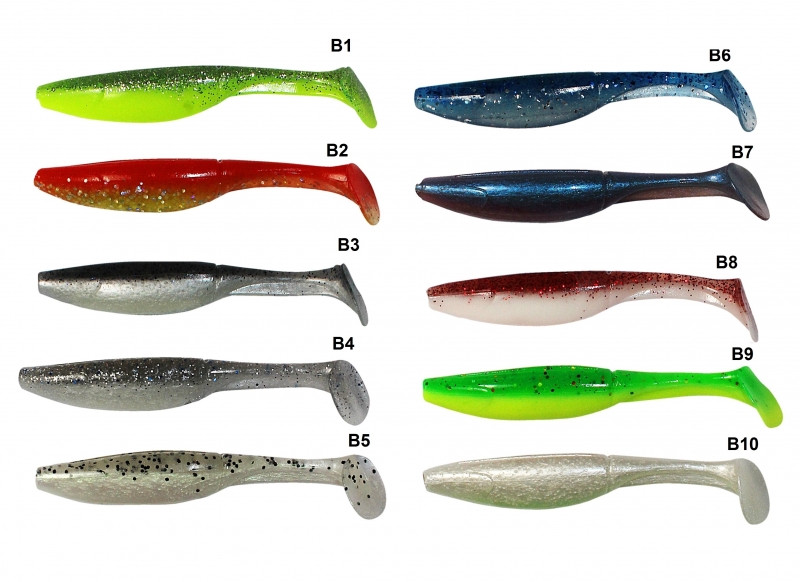 Gumové vláčecí ryby Zfish Swing Shad 10cm - balení 4 ks Varianta: B1