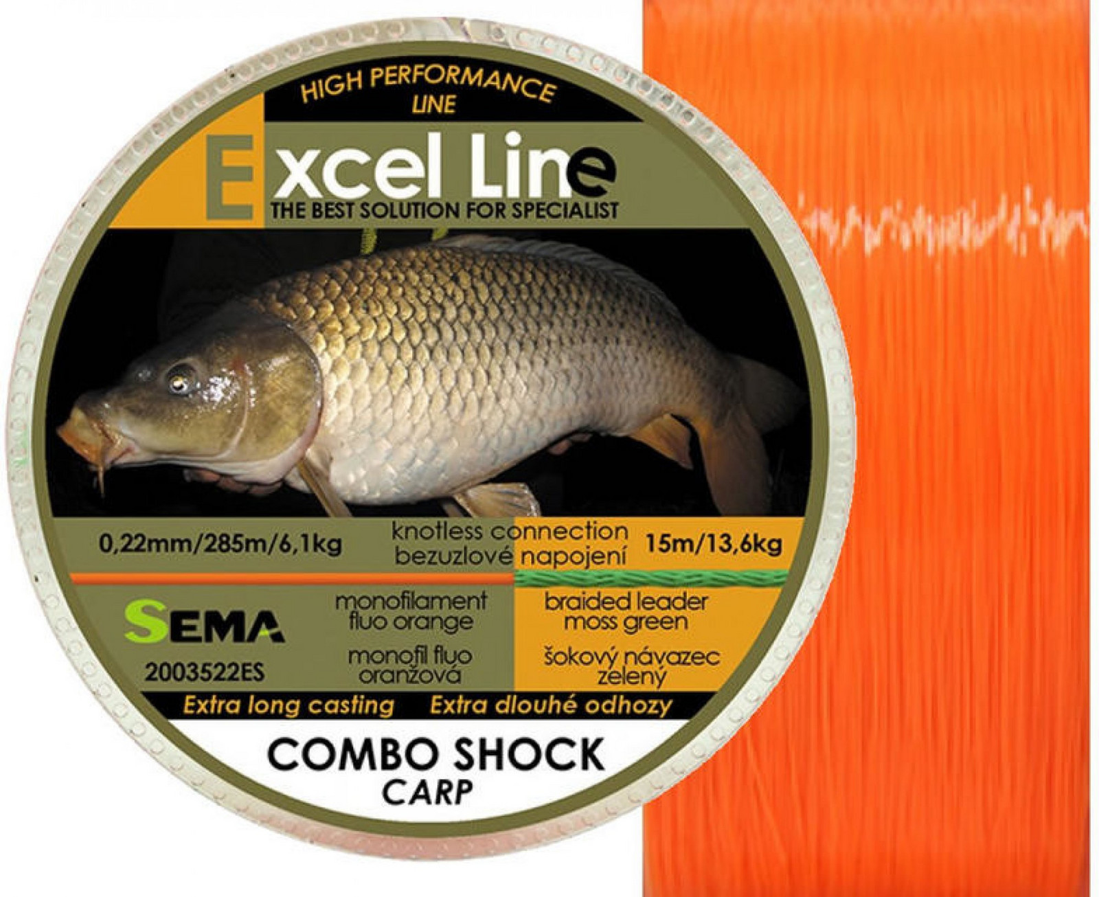 SEMA Suretti Sema Excel Line Combo Shock Carp 285m 0,28mm / 9,85kg +15 m šňůry