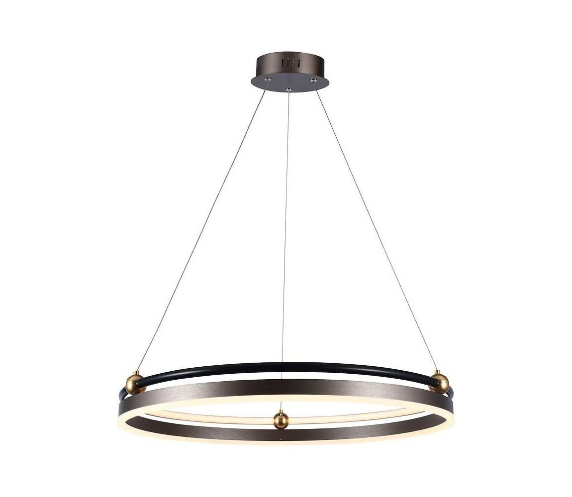 LED Lustr na lanku LED/30W/230V 3000K pr. 62 cm hnědá