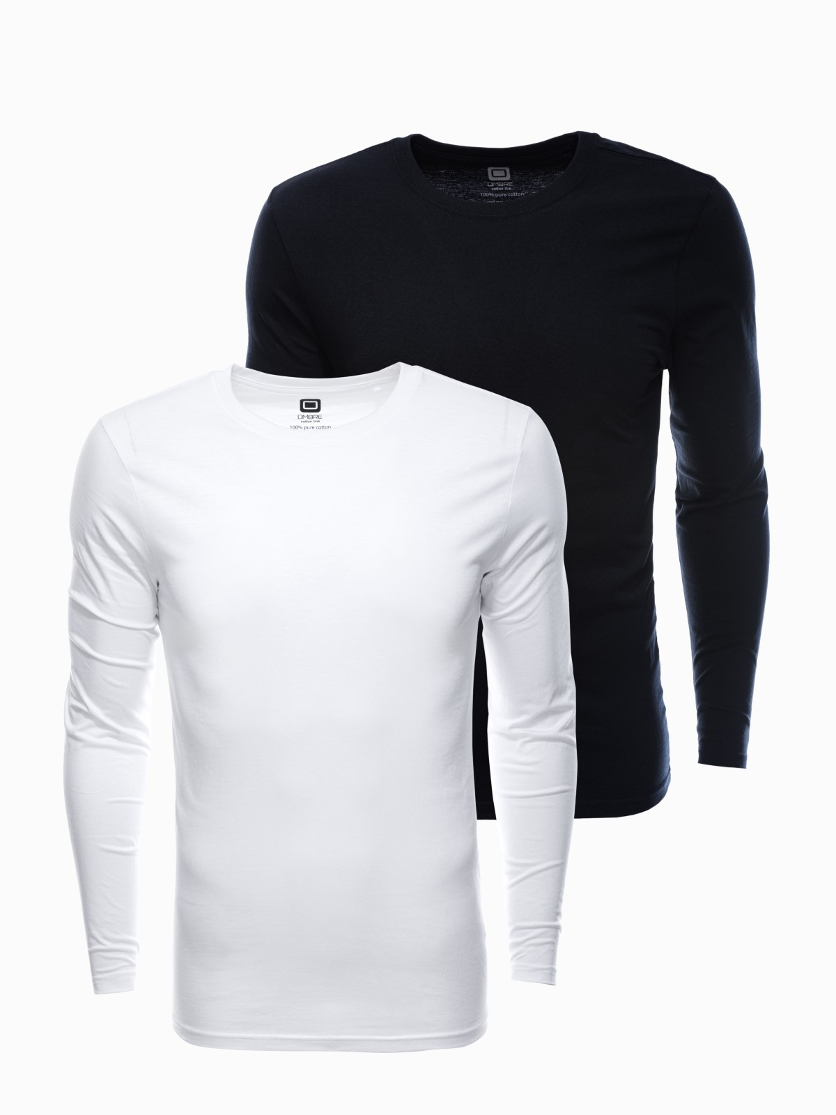 Ombre Clothing Pánský set triček s dlouhým rukávem Mijas L