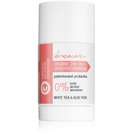 Soaphoria dermacare+ 24h organický deodorant s prebiotiky a probiotiky - white tea & aloe vera 75 g