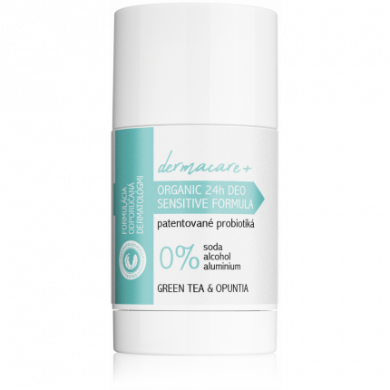 Soaphoria dermacare+ 24h organický deodorant s prebiotiky a probiotiky - green tea & opuntia 75 g
