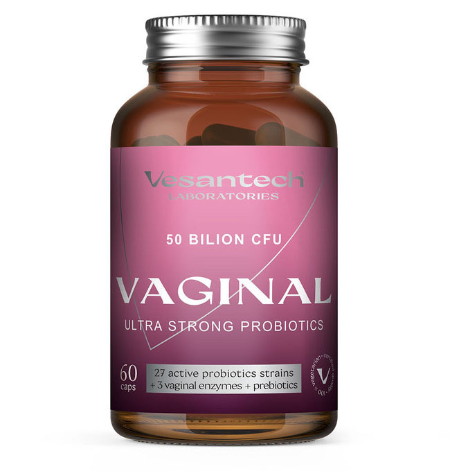 Vesantech Vaginal, vaginální probiotika, 50 miliard CFU, 60 kapslí