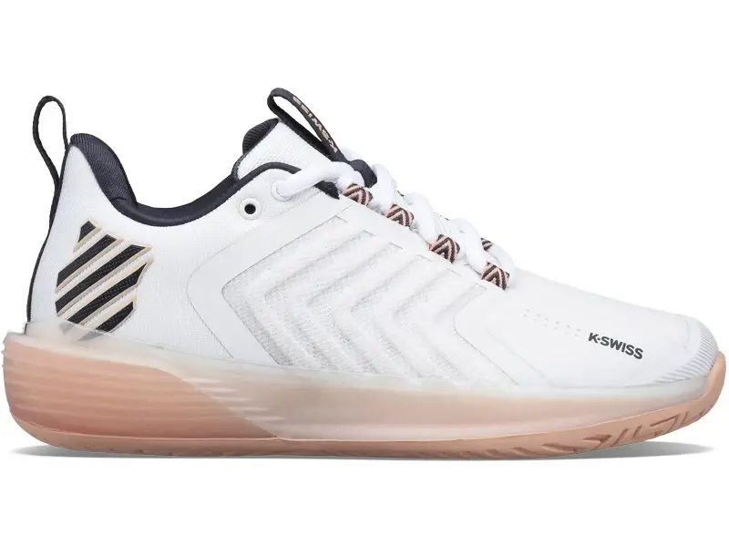Dámská tenisová obuv K-Swiss  Ultrashot 3 White/Peach  EUR 40