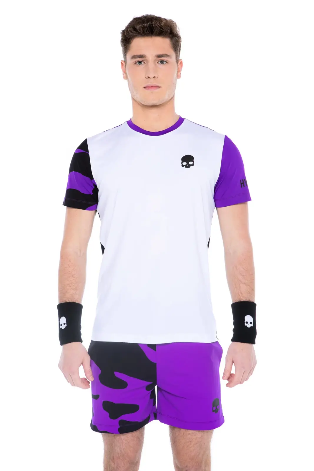 Pánské tričko Hydrogen  Tech Camo Tee White/Purple M