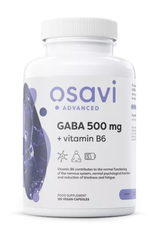 Osavi GABA 500 mg + Vitamin B6, 120 rostlinných kapslí, 120 dávek