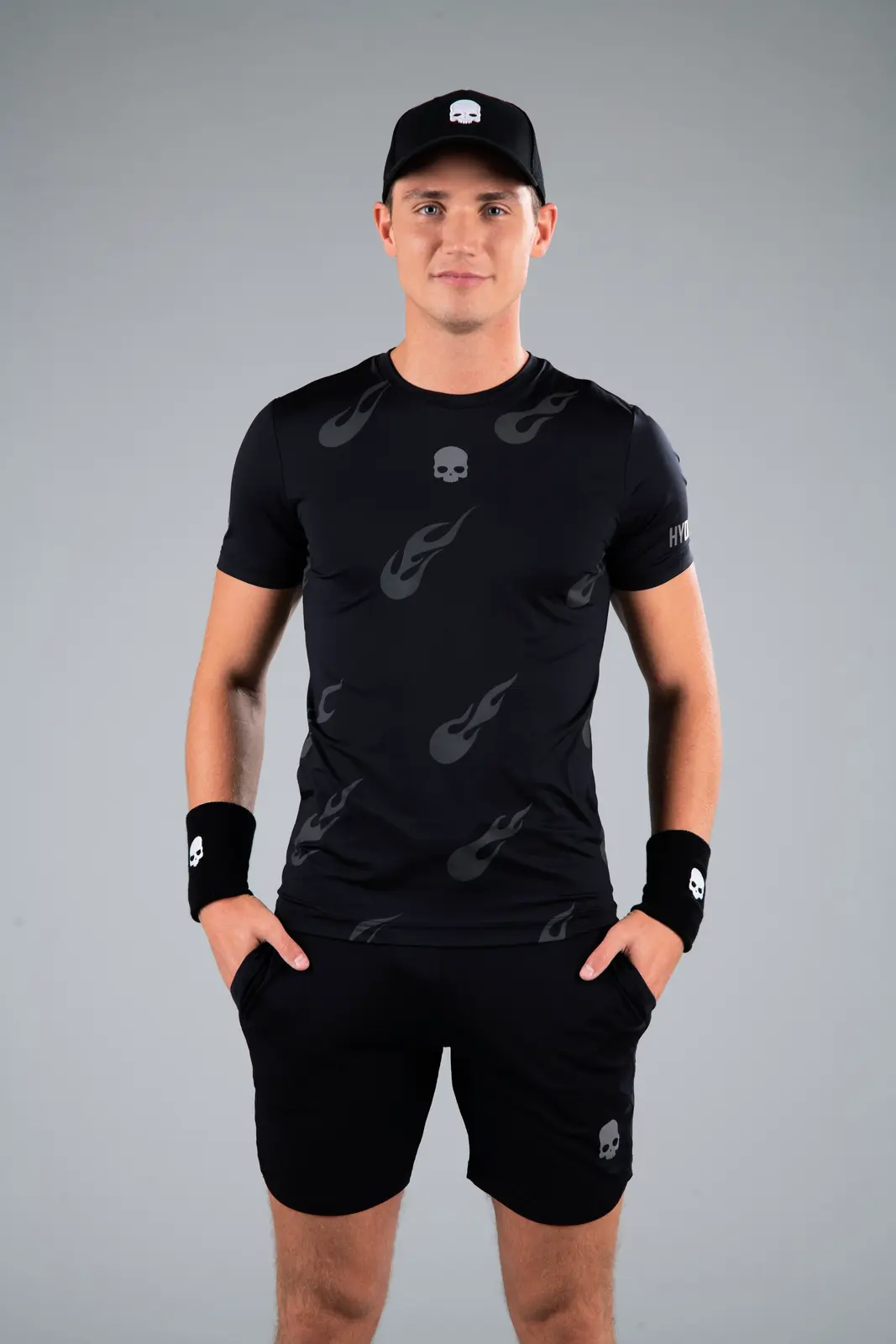 Pánské tričko Hydrogen  Flames Tech Tee Black M