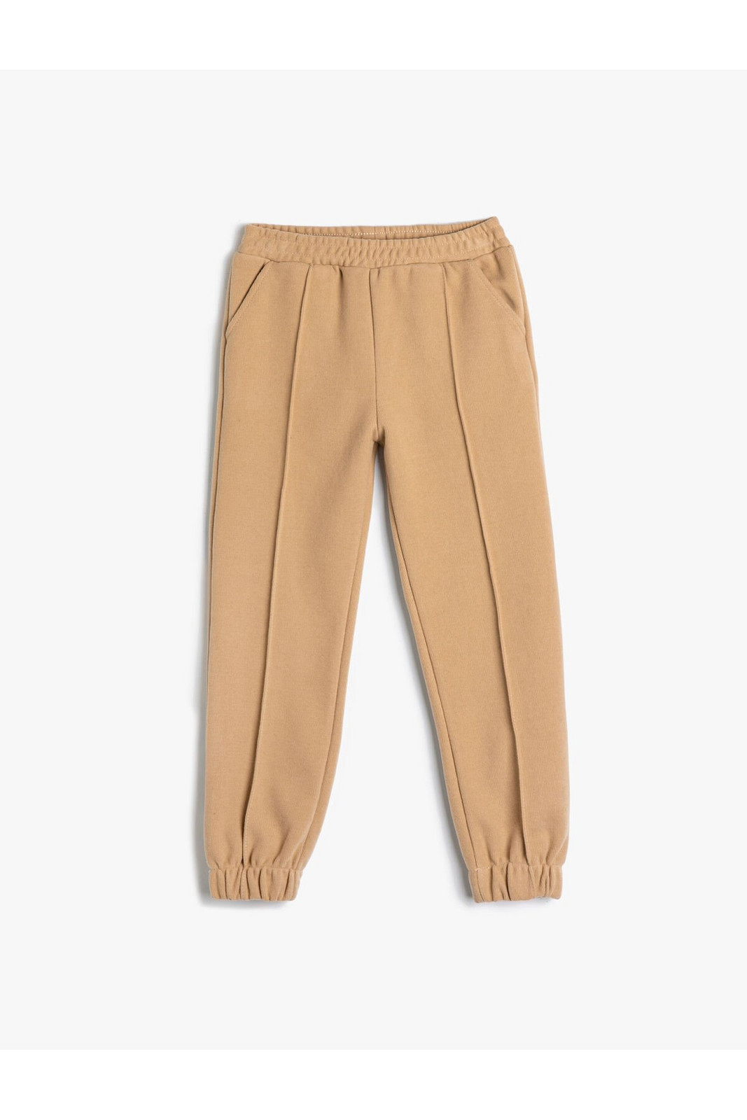 Koton Jogger Sweatpants with Pockets, Elastic Waist, Rib Detail