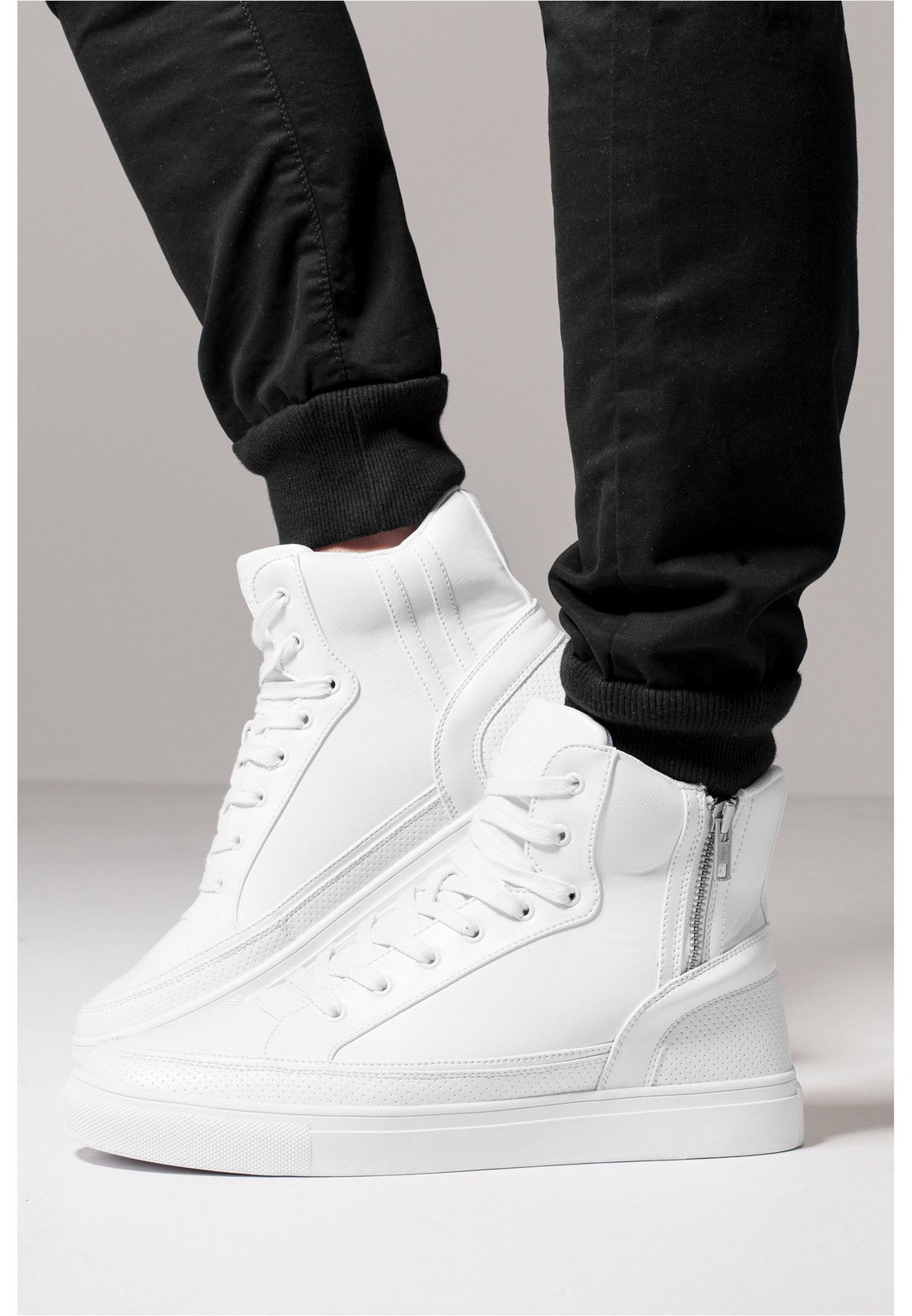 Pánské tenisky Zipper High Top - bílé