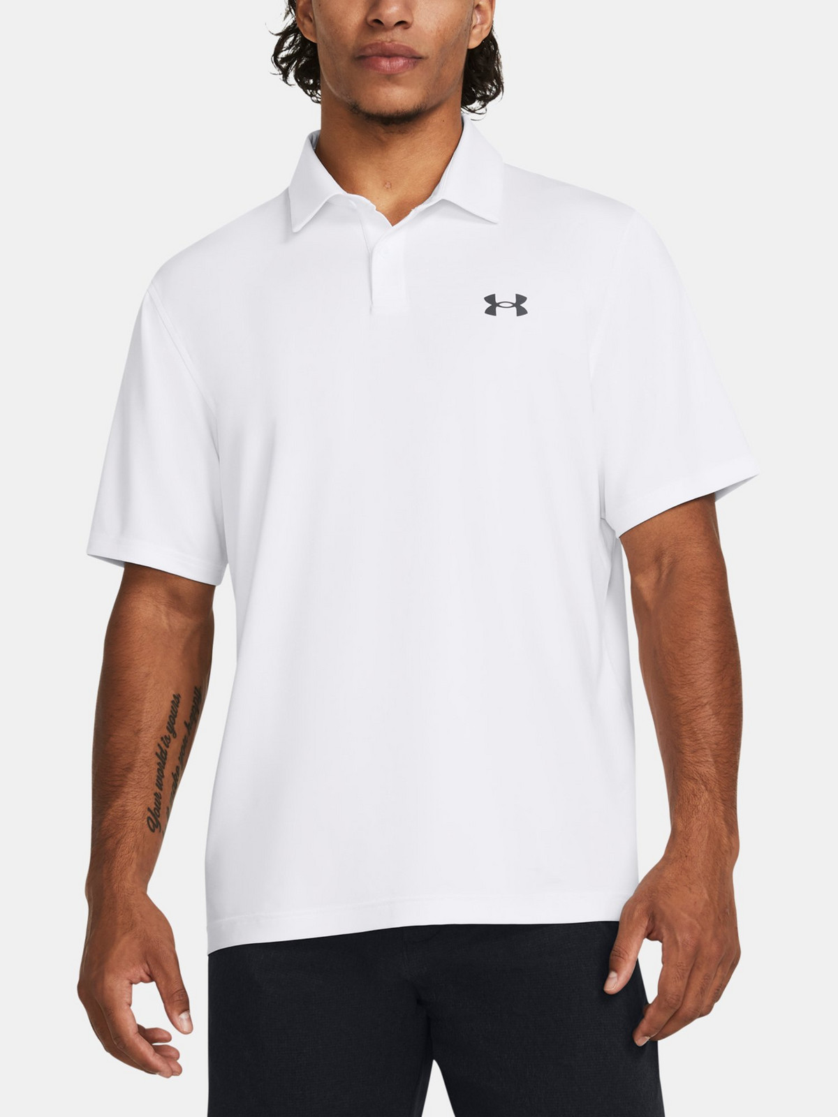 Under Armour Tričko UA T2G Polo-WHT - Pánské