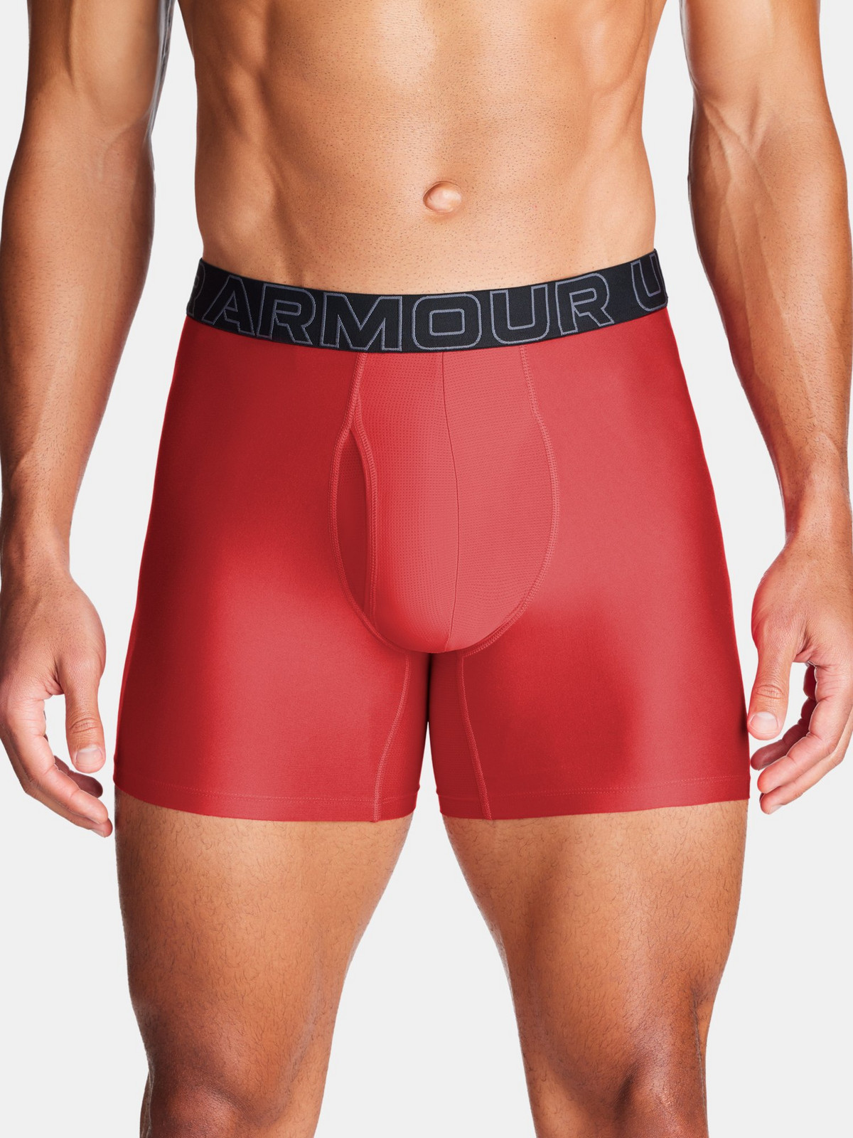 Under Armour Boxerky M UA Perf Tech 6in-RED - Pánské