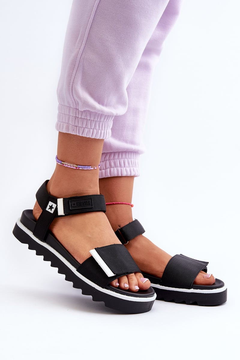 Dámské sandály na platformě Big Star Černá