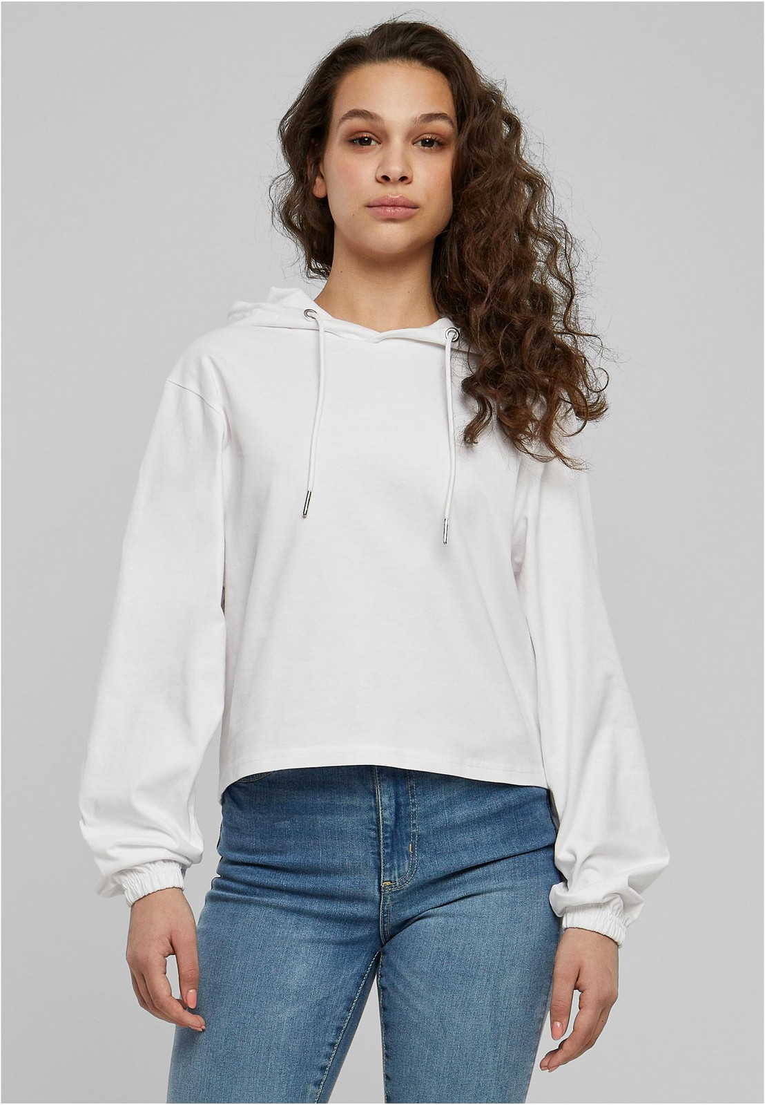 Dámská mikina Heavy Short Hoody - bílá