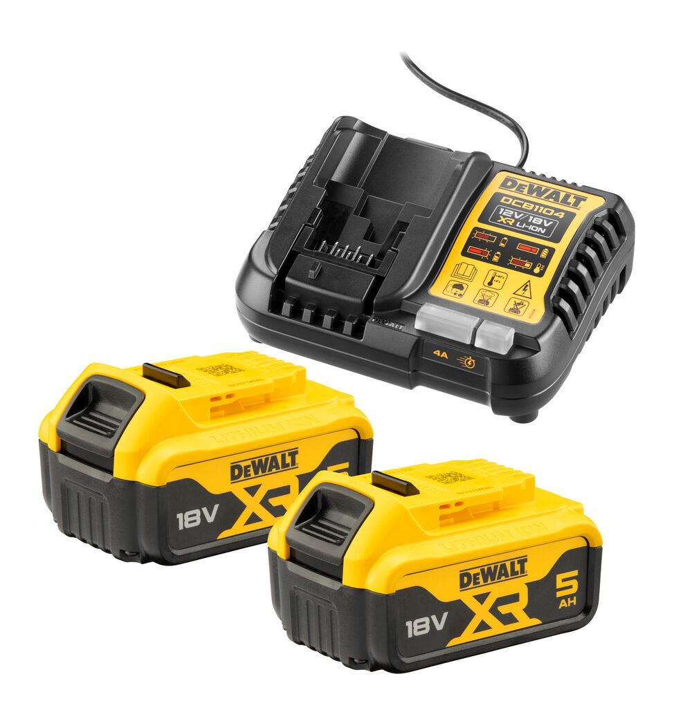 DeWALT DCB1104P2 XR Sada aku 18V (2x5Ah) + nabíječka